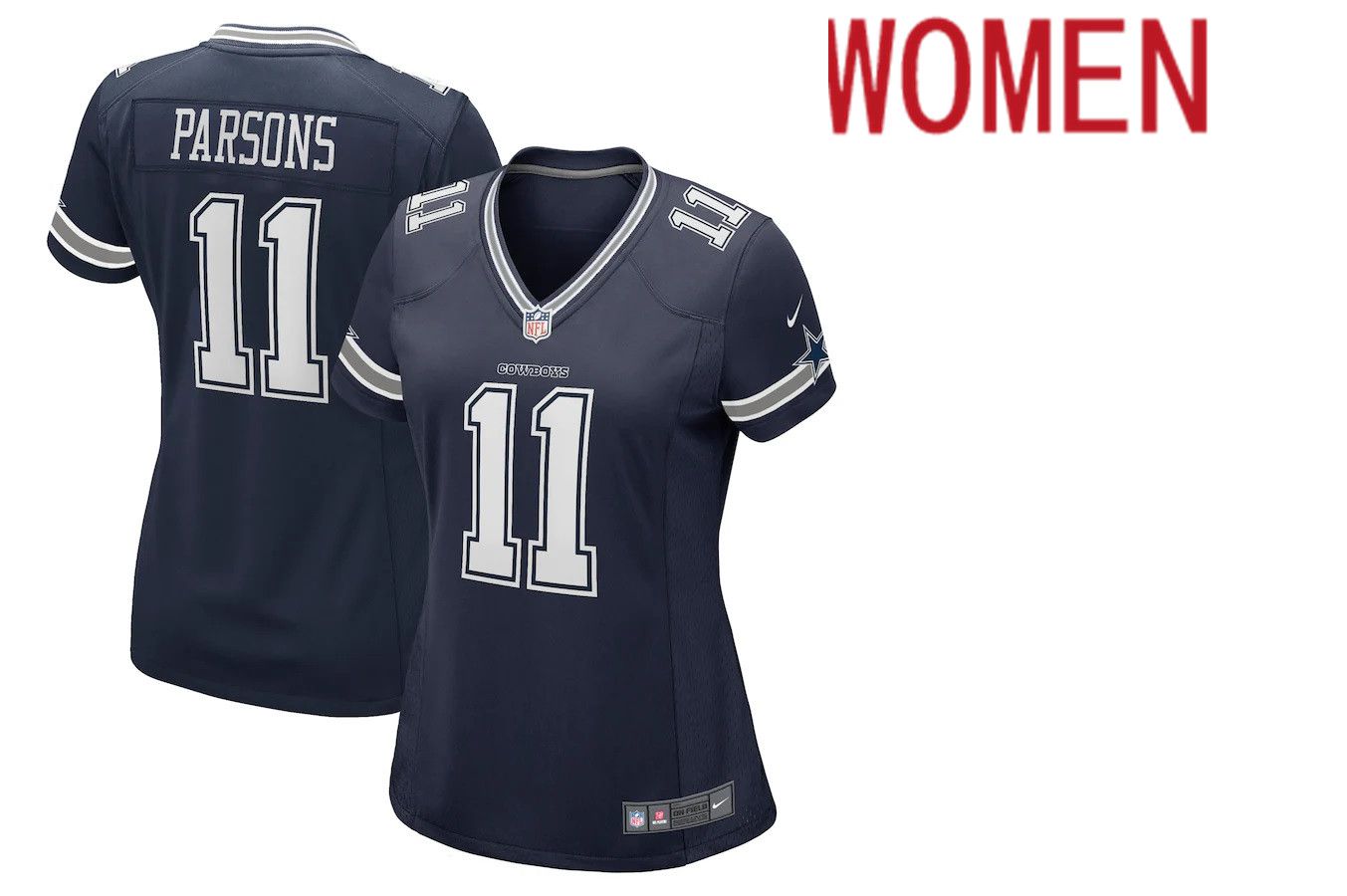 Women Dallas Cowboys #11 Micah Parsons Nike Navy Game NFL Jersey->women nfl jersey->Women Jersey